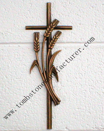bronze cross with wheat2 - Click Image to Close